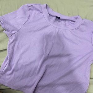 Lavender Ribbed Women's Top
